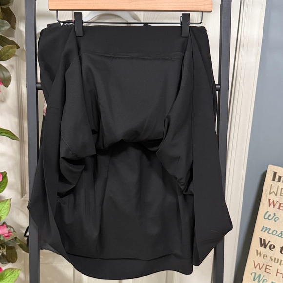 White House Black Market A-Line Skirt Black Pleated Office Career Cocktail - Picture 5 of 16